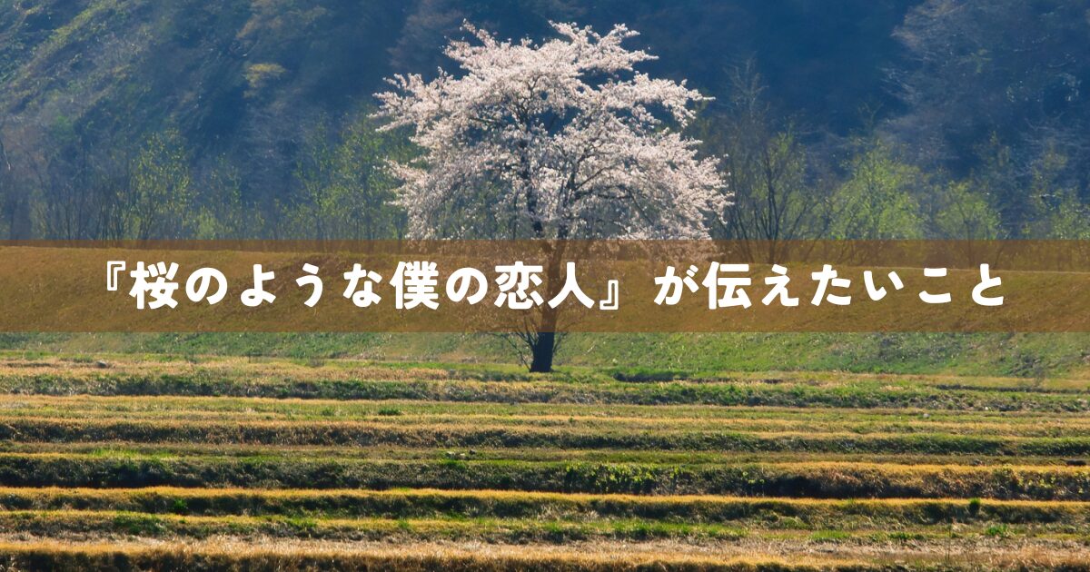 『桜のような僕の恋人』が伝えたいこと