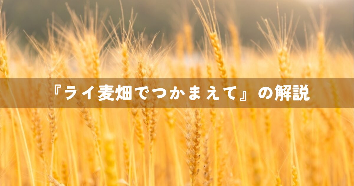 『ライ麦畑でつかまえて』の解説