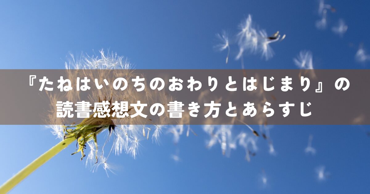 『たねはいのちのおわりとはじまり』の読書感想文の書き方とあらすじ