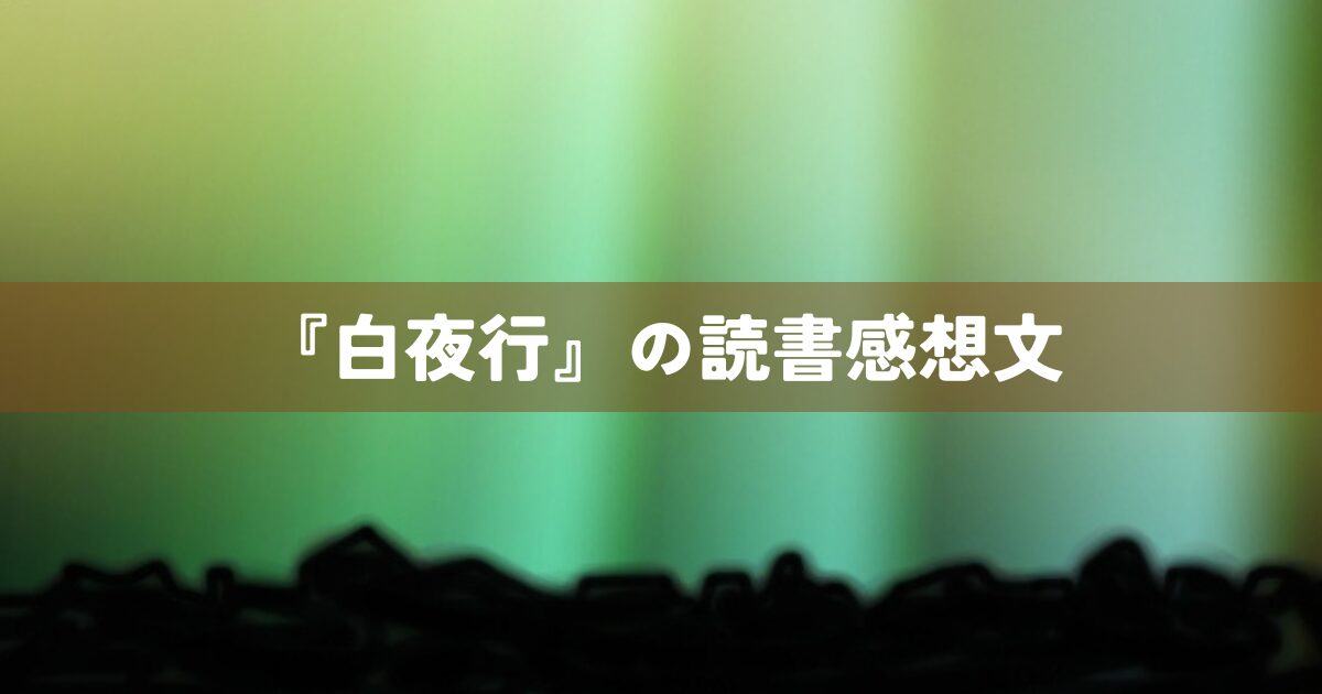『白夜行』の読書感想文