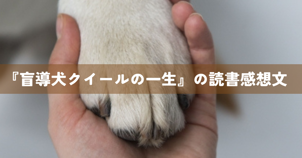 『盲導犬クイールの一生』の読書感想文